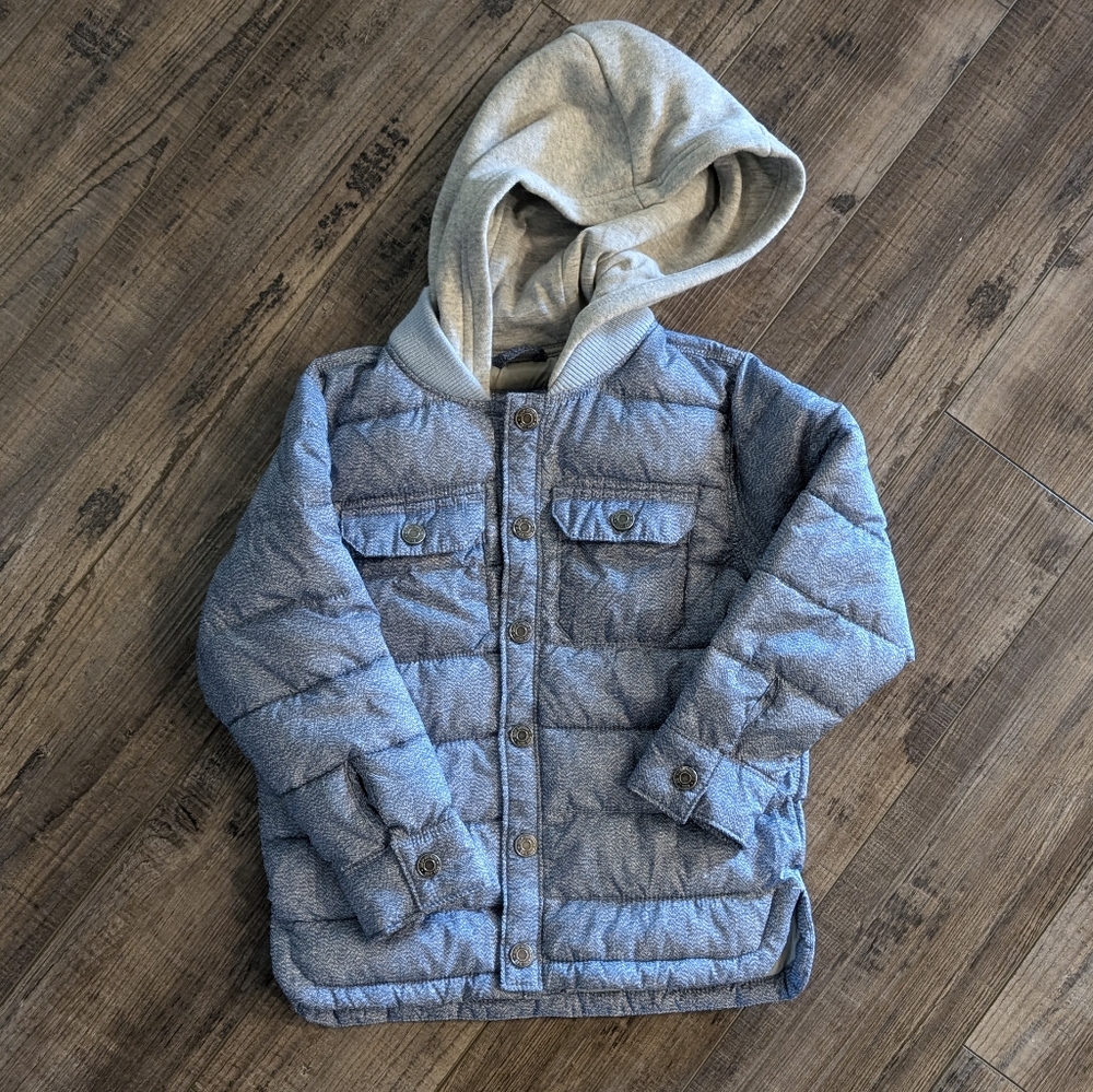 GAP Blue Puffer Jacket with Hood